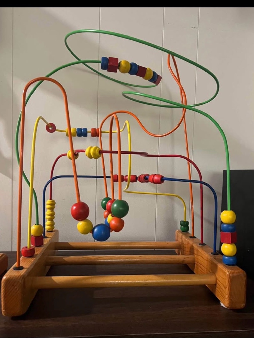 Wooden Bead Maze Activity Toy - Multicolor